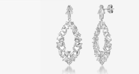 pendientes novia plata